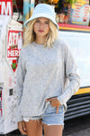 Heather Grey Long Sleeve Relaxed Fit Top /1-1-1