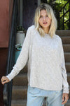 Taupe Long Sleeve Relaxed Fit Top /1-1-1 - Tasha Apparel Wholesale