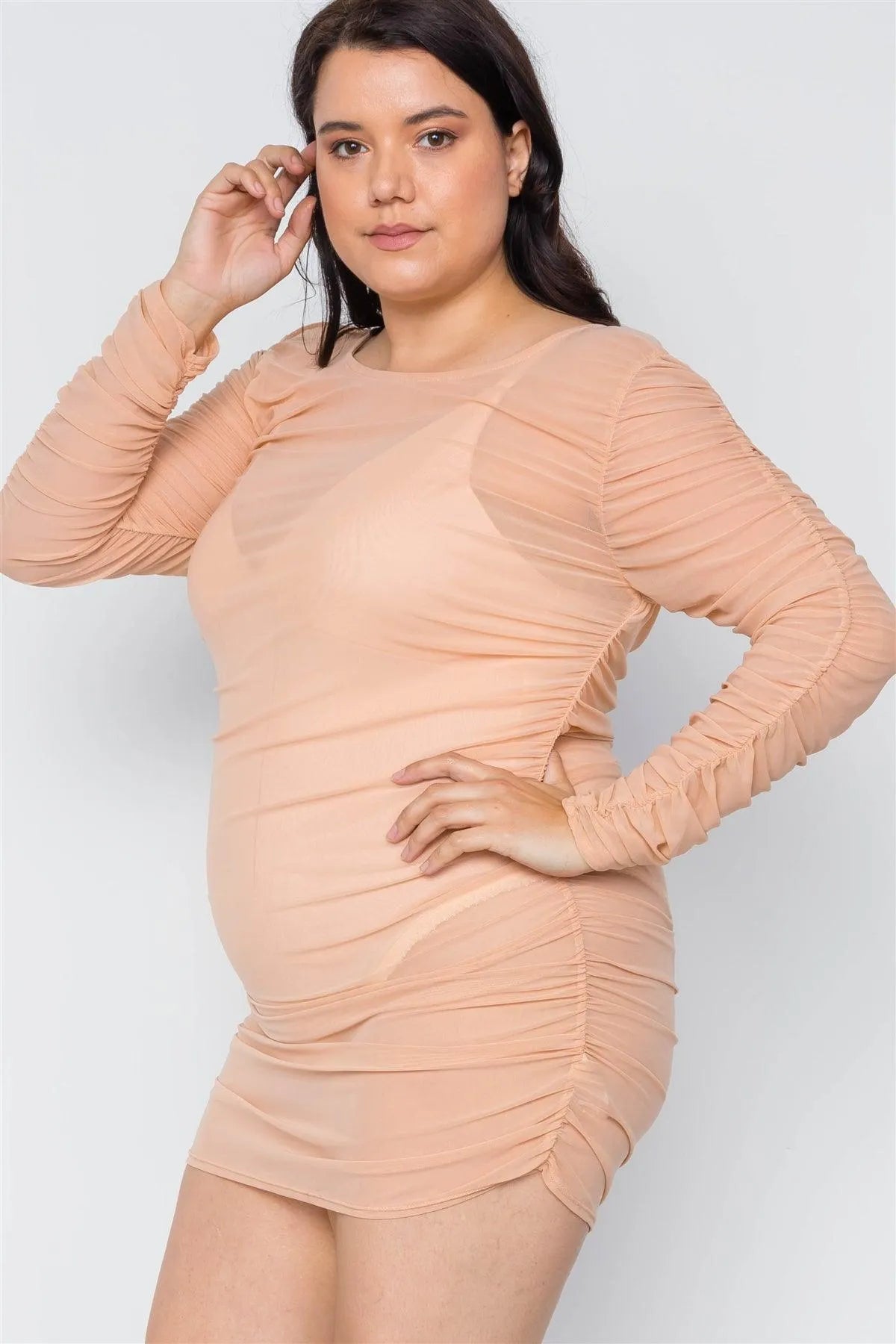knee length dresses for ladies Seroya Moxey Dress in BROWN. Size Xs main image 0