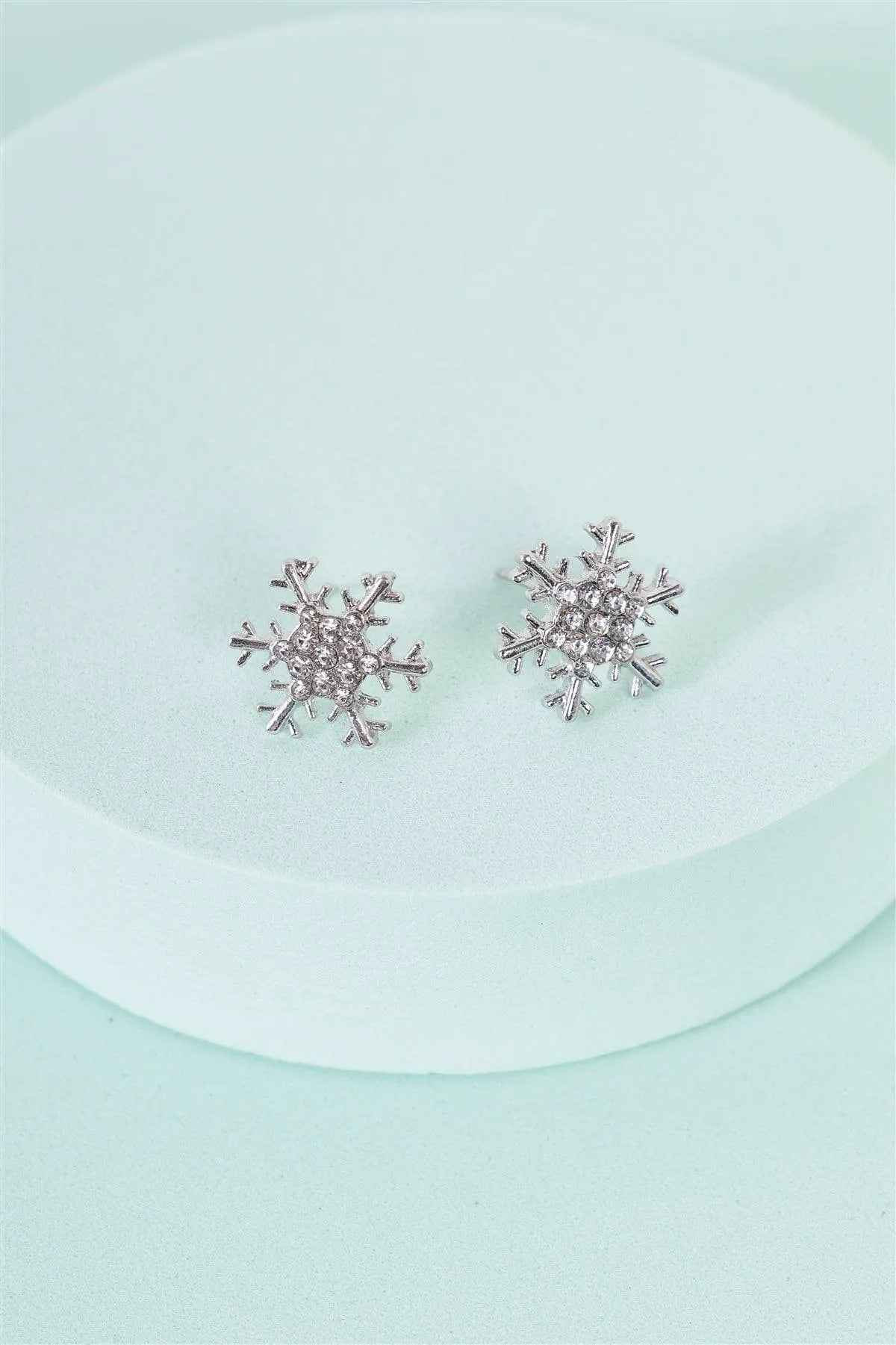 Silver Diamonds Snowflake Tassel Snake Drop Earrings - Tasha Apparel Wholesale