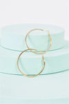 Yellow Gold Plain Minimalistic Round Hoop Earrings - Tasha Apparel Wholesale