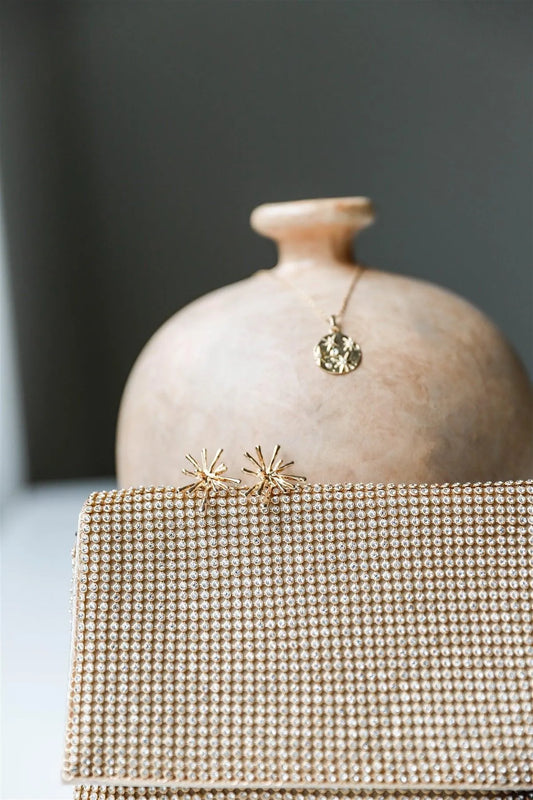 Gold Uneven Firework Drop Earrings /3 Pairs - Tasha Apparel Wholesale