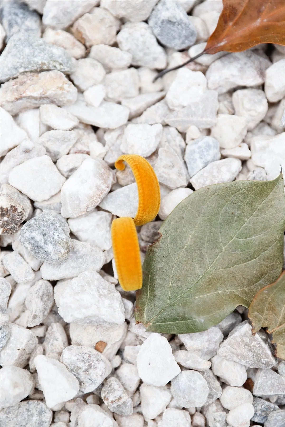 Mustard Velvet Covered Flat Hoop Earrings - Tasha Apparel Wholesale