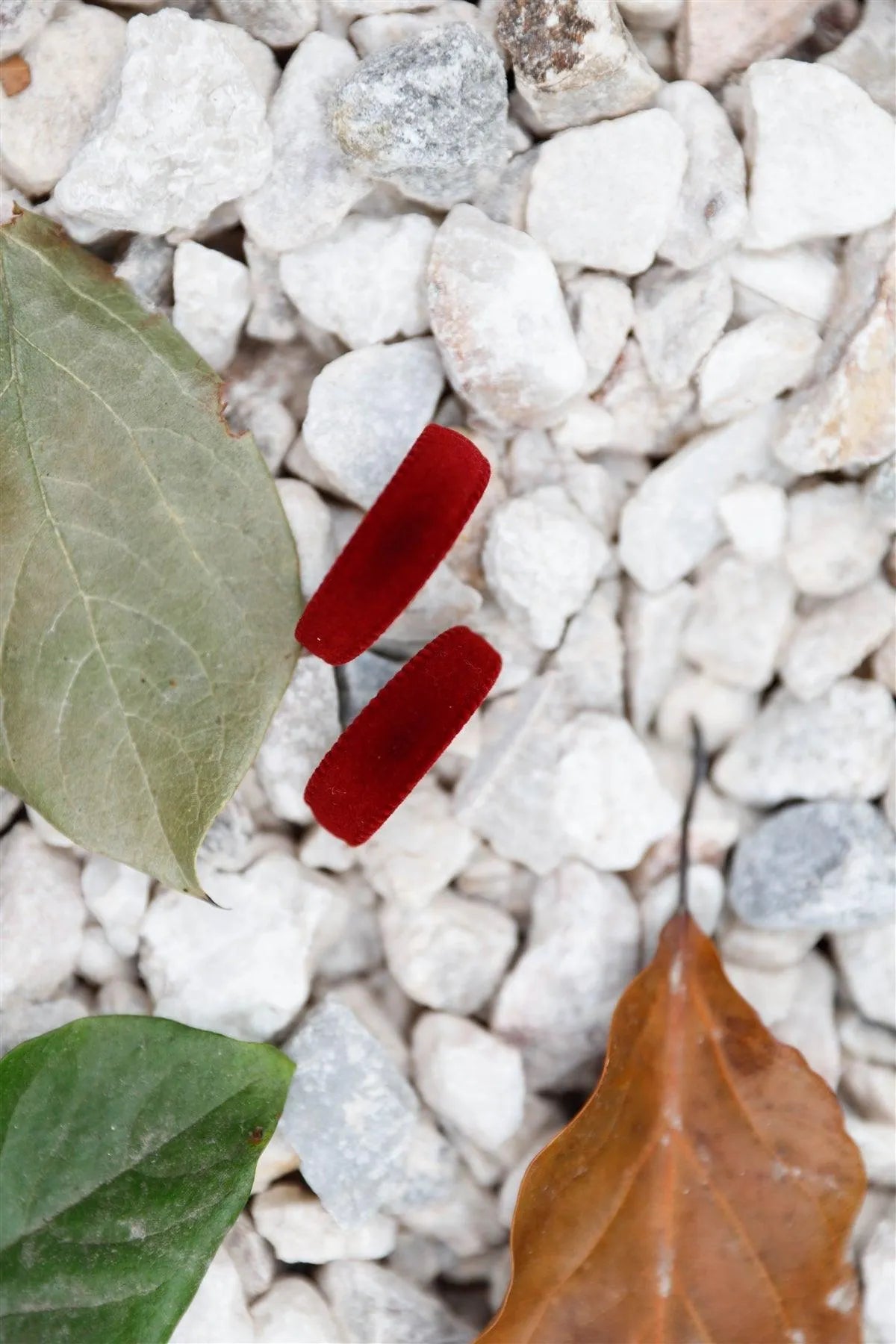 Burgundy Velvet Covered Flat Hoop Earrings - Tasha Apparel Wholesale