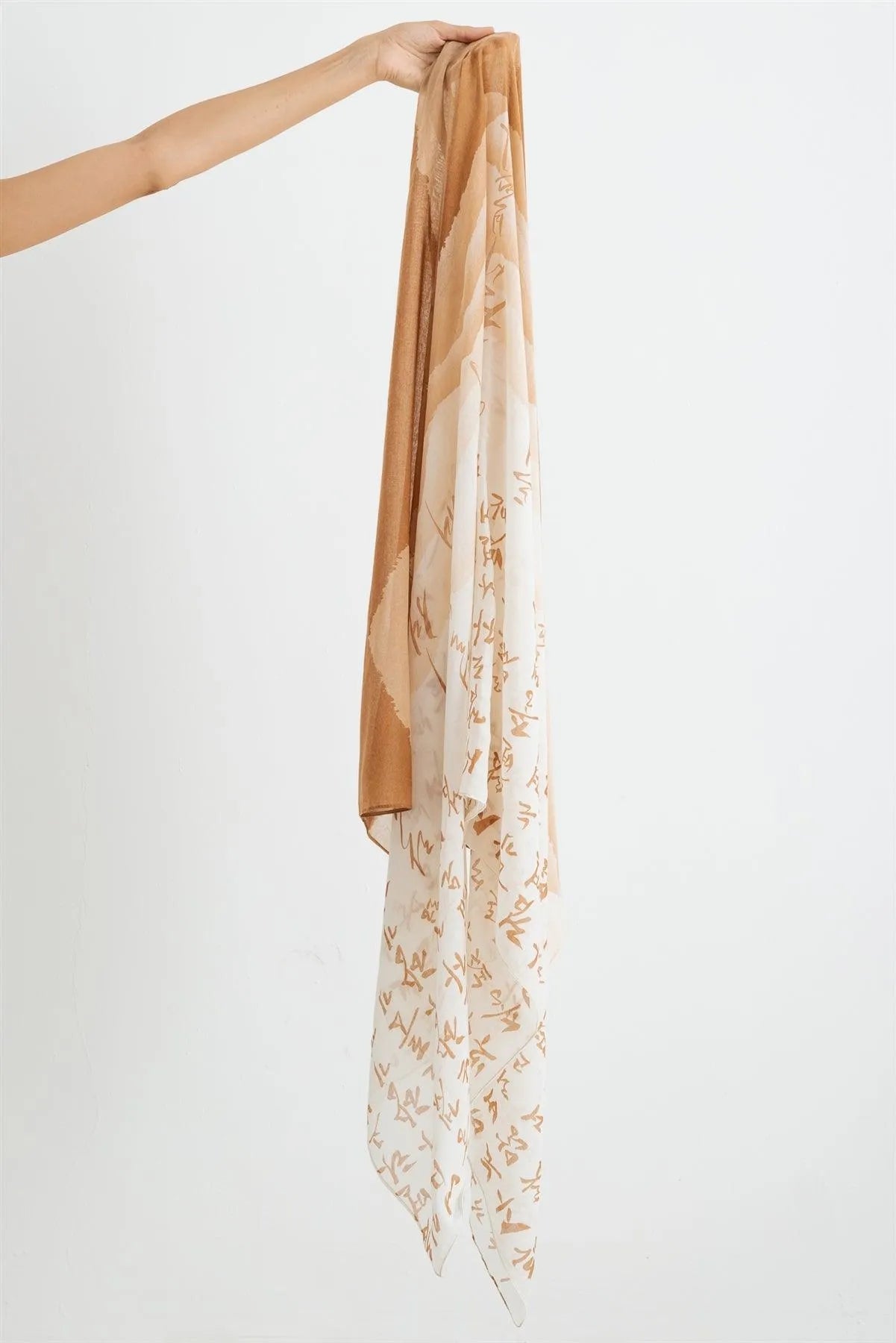 Hangul Design Korean Languages Wrap Long Shawl Scarf