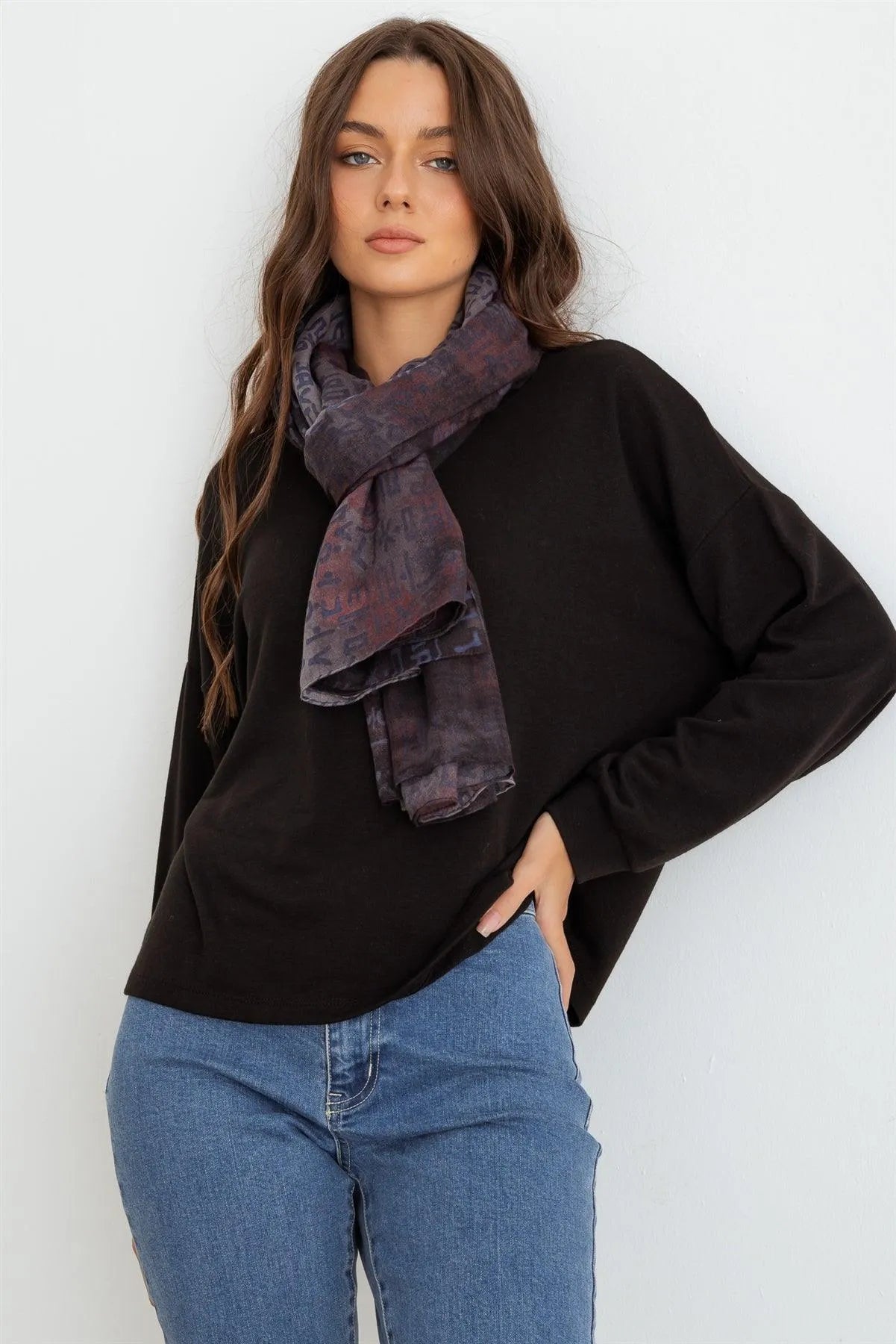 Wholesale Hangul Design Korean Languages Wrap Shawl Scarf