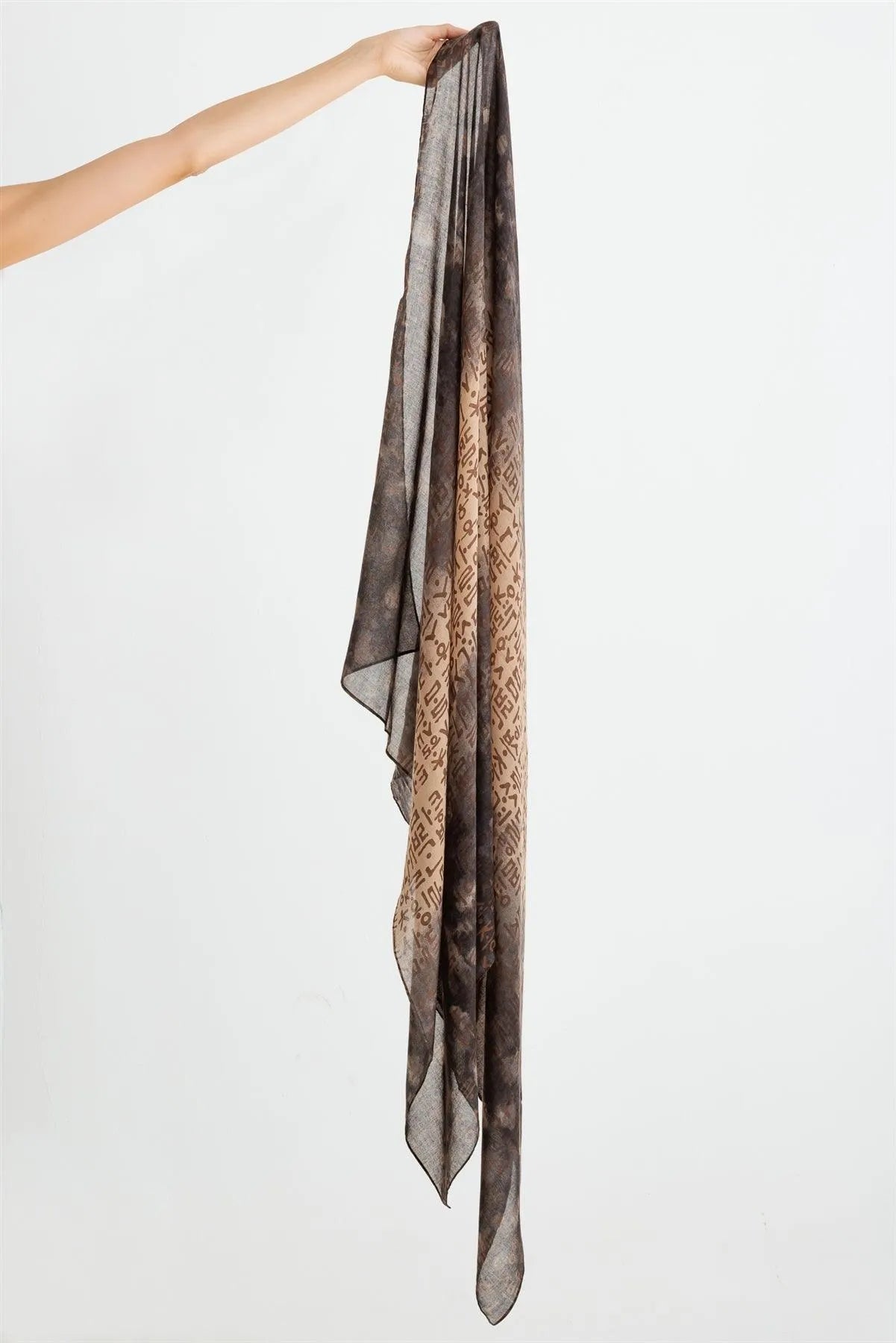 Wholesale Hangul Design Korean Languages Wrap Long Shawl Scarf