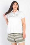 Junior Plus White Printed 