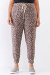 Plus Size Leopard Print High Waist Soft Lounge Pants - Tasha Apparel Wholesale