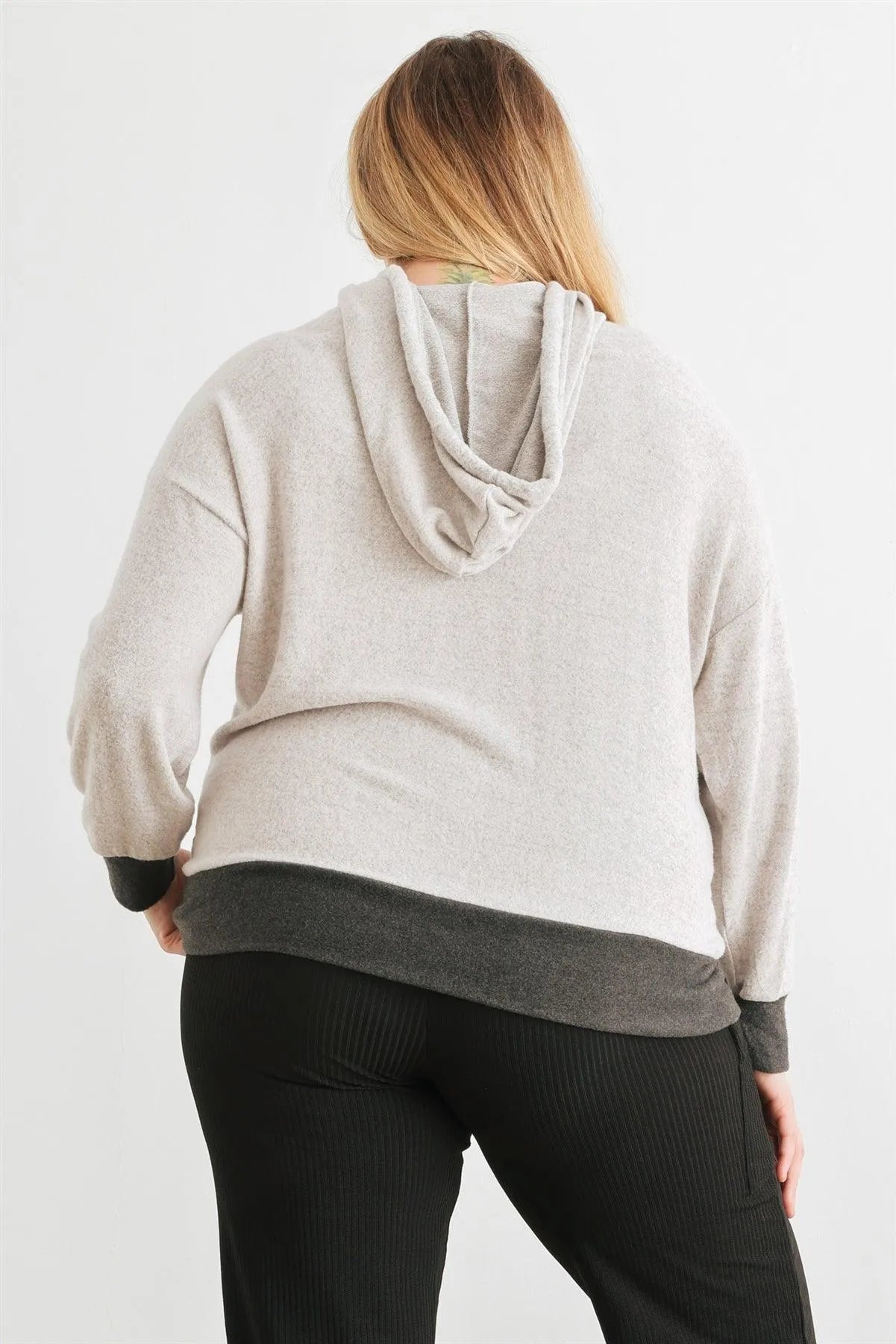Plus Size Heather Soft-To-Touch Sweater /3-1-1 - Tasha Apparel Wholesale