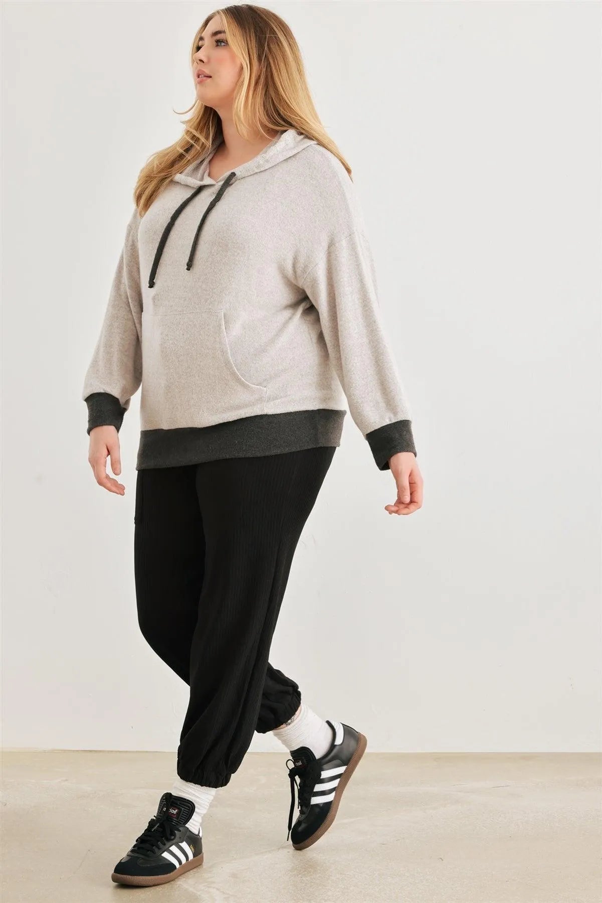 Plus Size Heather Soft-To-Touch Sweater /3-1-1 - Tasha Apparel Wholesale