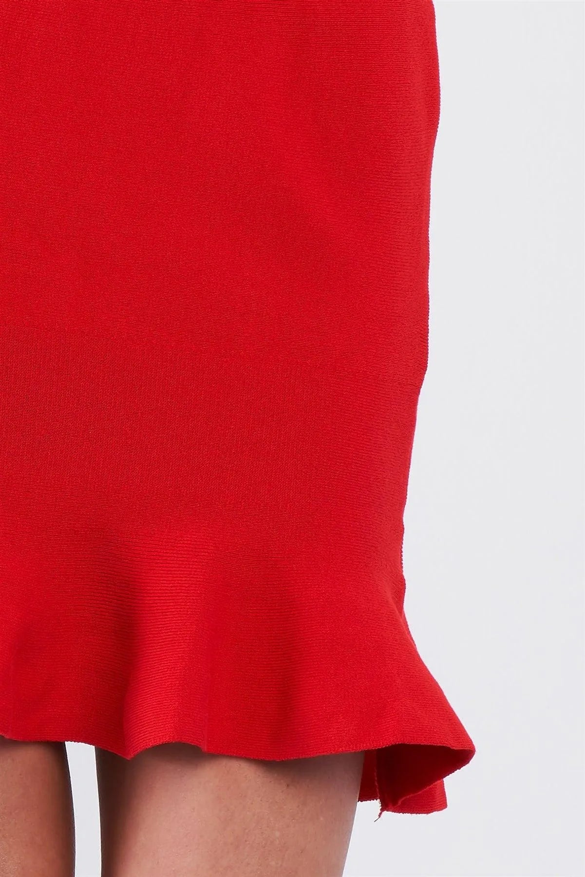 Red Mermaid Frill Hem Mini Skirt /4-3-1 - Tasha Apparel Wholesale