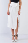 White Button Down Collared Skirt /2-2-2 - Tasha Apparel Wholesale