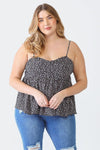 Plus Size Floral Strappy Ruched Smoked Back Top - Tasha Apparel Wholesale